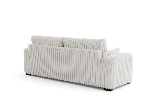 Beige Jumbo Cord 3 Seater Sofa DIMORA