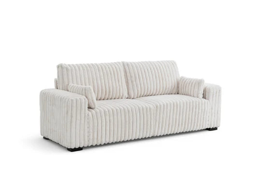 Beige Jumbo Cord 3 Seater Sofa DIMORA