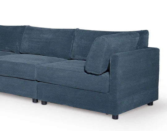 Blue Jumbo Cord Sofa Corner 2C2 Modular TOSCANA