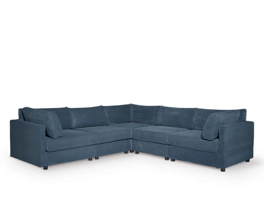 Blue Jumbo Cord Sofa Corner 2C2 Modular TOSCANA