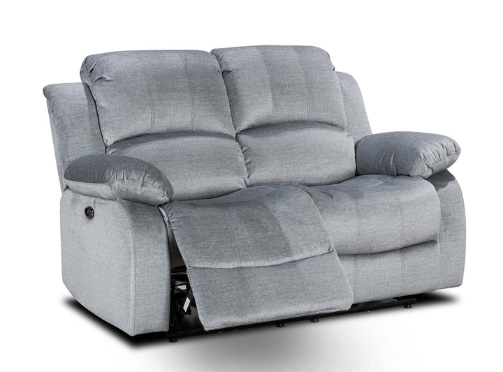 Chenille Fabric Grey 2 Seater Electric Recliner Sofa SETTEE