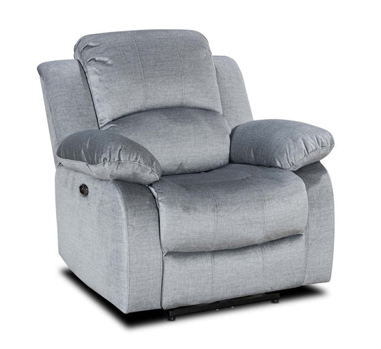 Chenille Fabric Grey Electric Recliner Chair SETTEE