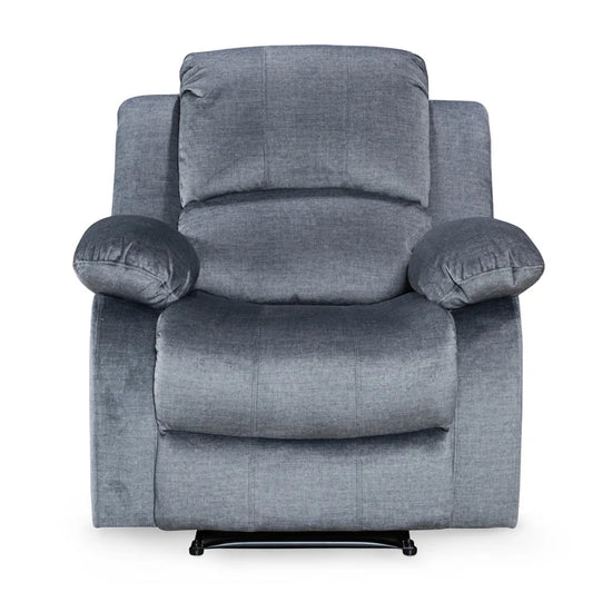 Chenille Fabric Grey Manual Recliner Chair SETTEE