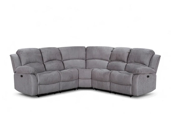 Light Grey Fabric 2C2 Electric Recliner Corner Sofa SETTEE