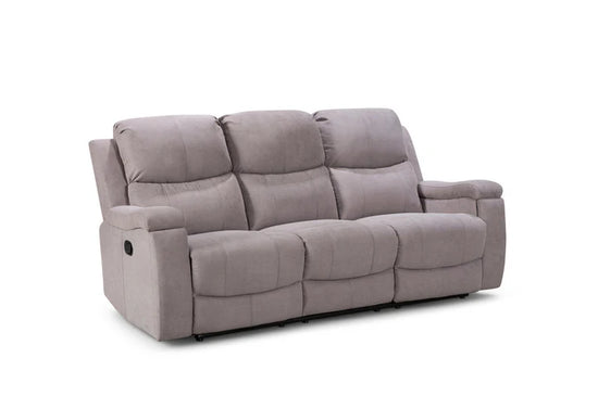 Chenille Fabric Light Grey 3 + 2 Seater Manual Recliner Sofa Set VISCONTESSE