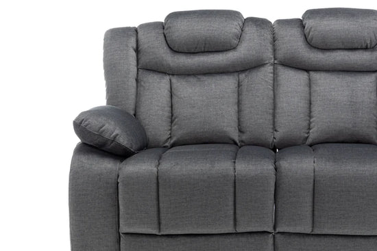 Chenille Fabric Grey 2 Seater Manual Recliner Sofa CLASSICO