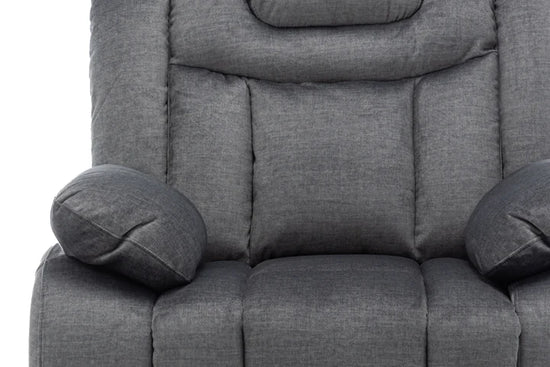 Chenille Fabric Grey Manual Recliner Chair CLASSICO