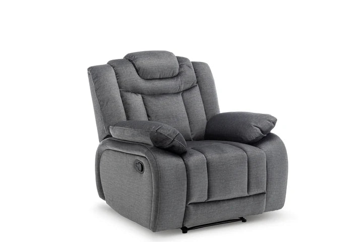 Chenille Fabric Grey Manual Recliner Chair CLASSICO