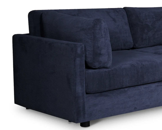 Corduroy Navy Blue 3C2 Modular Corner Sofa TOSCANA