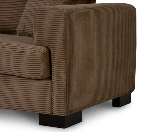Corduroy Brown 3 Seater Sofa CLASSICO