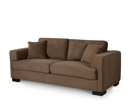 Corduroy Brown 3 Seater Sofa CLASSICO
