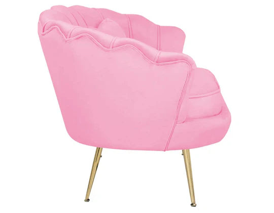 Velvet Pink 2 Seater Accent Loveseat Sofa MARGHERITA