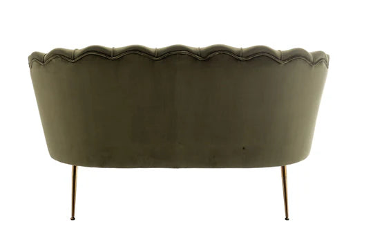 Velvet Sage Green 2 + 1 Seat Accent Loveseat Sofa Set MARGHERITA