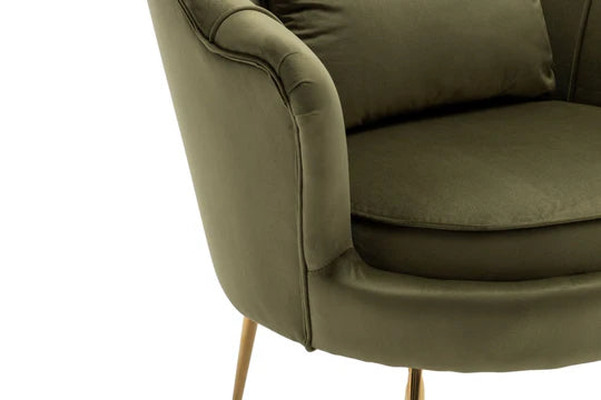 Velvet Sage Green 2 + 1 Seat Accent Loveseat Sofa Set MARGHERITA