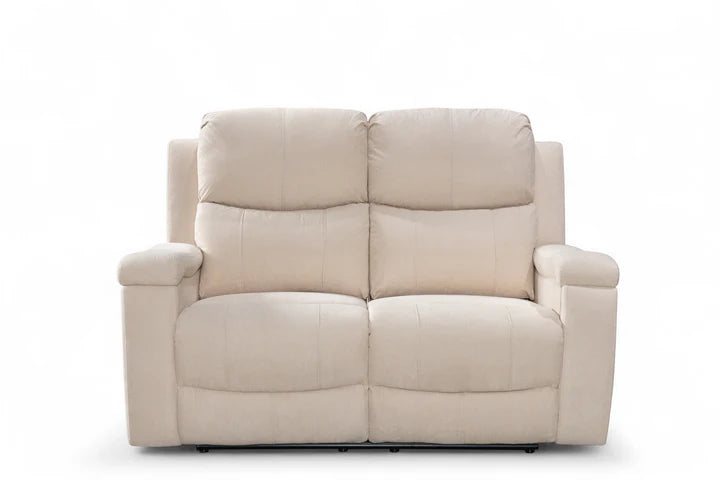Beige Fabric 3 + 2 Seater Manual Recliner Sofa Set VISCONTESSE