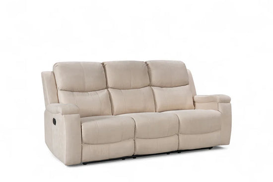 Beige Fabric 3 + 2 Seater Manual Recliner Sofa Set VISCONTESSE