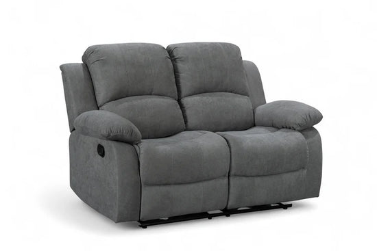 Fabric Dark Grey 2 Seater Manual Recliner Sofa SETTEE