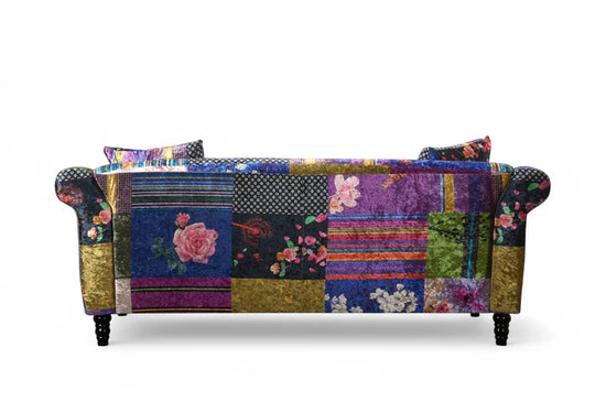 Fabric Patchwork 3 Seater Sofa AVICI GRIDA