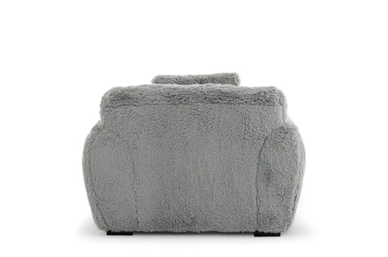 Faux Fur Grey 3 + 1 Seater Sofa Set CARAMELLO GOMMOSA