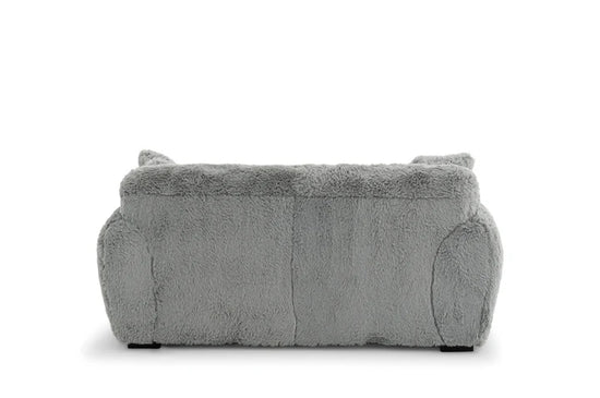 Faux Fur Grey 3 + 2 + 1 Seater Sofa Set CARAMELLO GOMMOSA