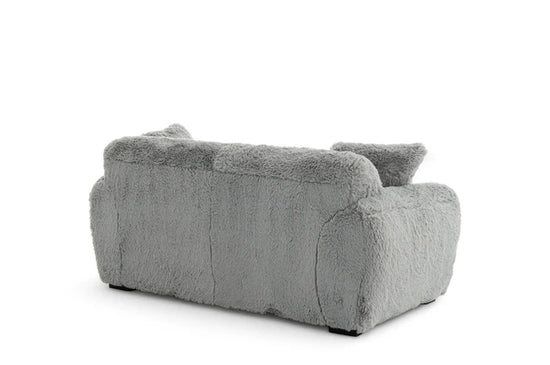 Faux Fur Grey 3 + 2 Seater Sofa Set CARAMELLO GOMMOSA