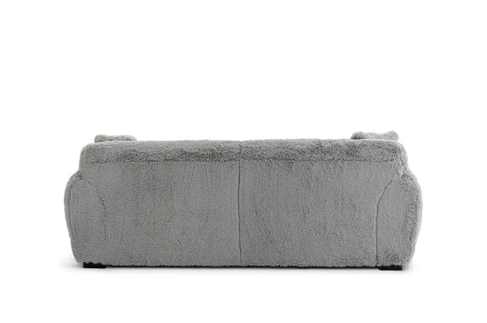 Faux Fur Grey 3 + 2 Seater Sofa Set CARAMELLO GOMMOSA