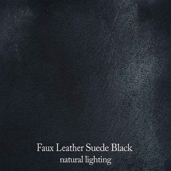 Faux Leather Black Suede Right Hand Facing Corner Sofa VENTO(1)