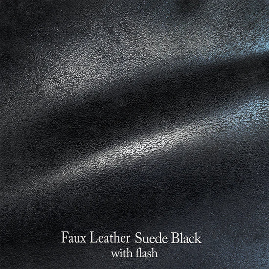 Faux Leather Black Suede Right Hand Facing Corner Sofa VENTO(1)