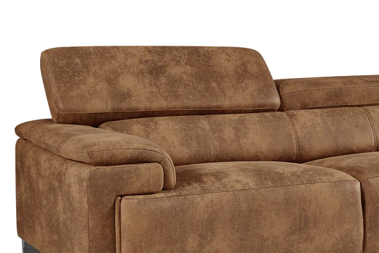 Faux Leather Suede Brown 3 + 2 Seater Sofa Set VENTO
