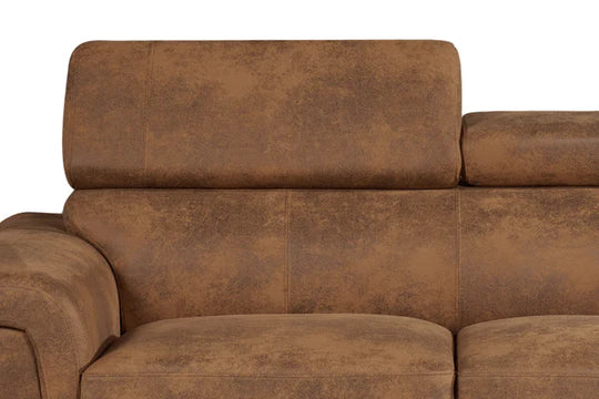 Faux Leather Suede Brown 2 Seater Sofa RIVA