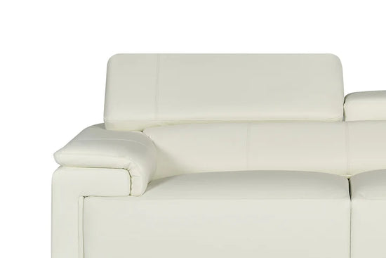 Genuine Leather White 2C2 Corner Sofa VENTO