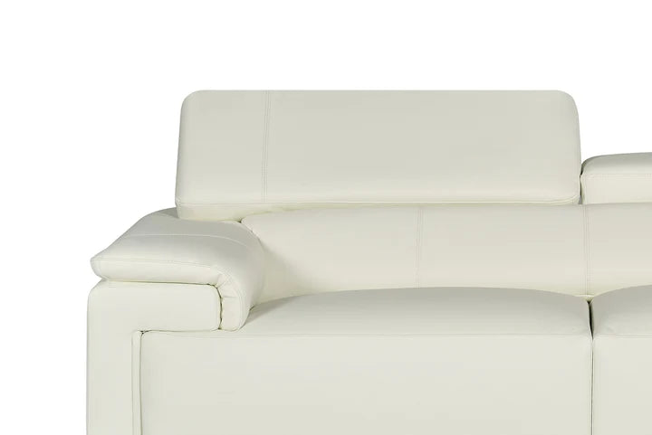 Genuine Leather White 2C2 Corner Sofa VENTO(1)