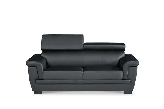 Genuine Leather Black 2 Seater Sofa RIVA