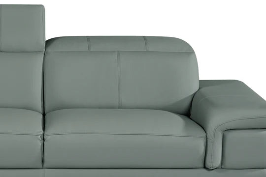 Genuine Leather Grey 2 Seater Sofa GRANDE CITTÀ