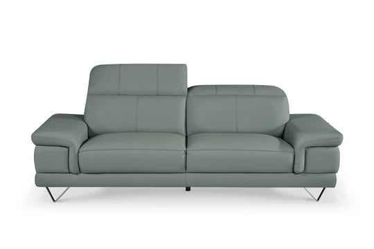 Genuine Leather Grey 3 Seater Sofa GRANDE CITTÀ