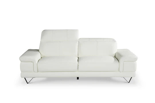 Genuine Leather White 2 Seater Sofa GRANDE CITTÀ