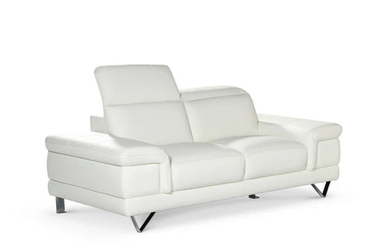 Genuine Leather White 2 Seater Sofa GRANDE CITTÀ
