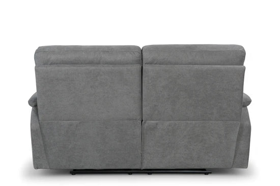 Grey Fabric 2 Seater Manual Recliner Sofa CHAISE