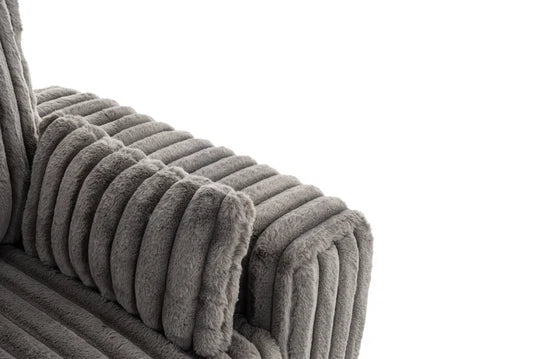 Grey Jumbo Cord 2 Seater Sofa PORTO