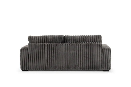 Grey Jumbo Cord 3 Seater Sofa PORTO