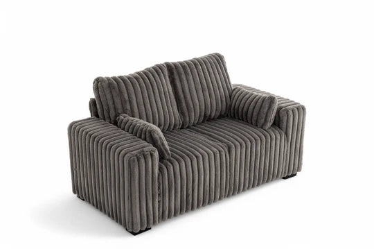 Grey Jumbo Cord 2 Seater Sofa PORTO