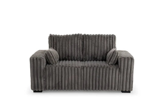 Grey Jumbo Cord 2 Seater Sofa PORTO