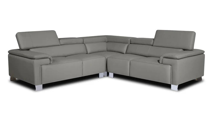 Genuine Leather Grey 2C2 Corner Sofa VENTO