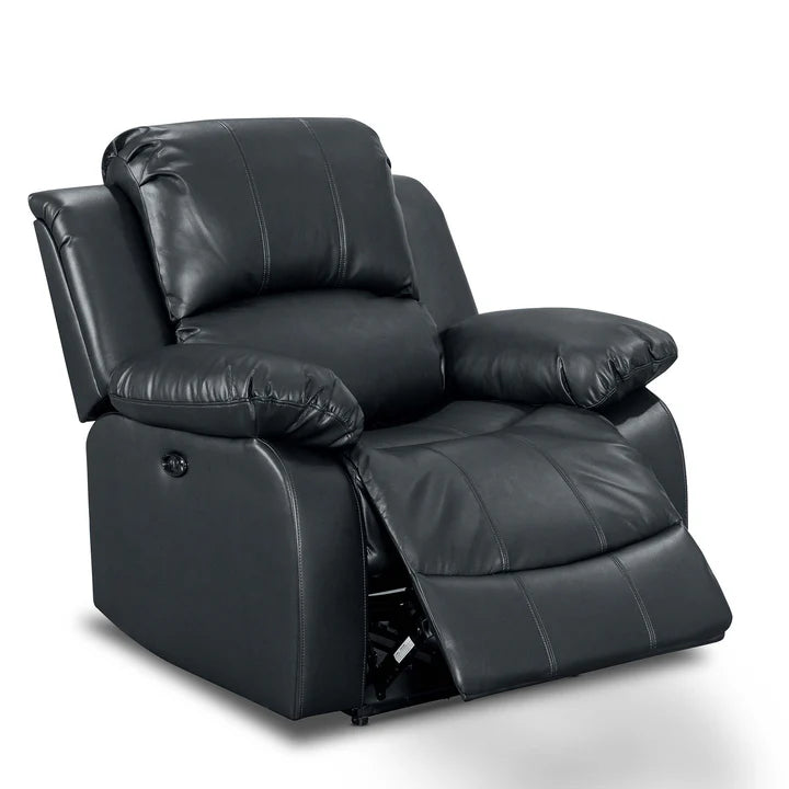 Faux Leather Black Electric Recliner Chair SETTEE