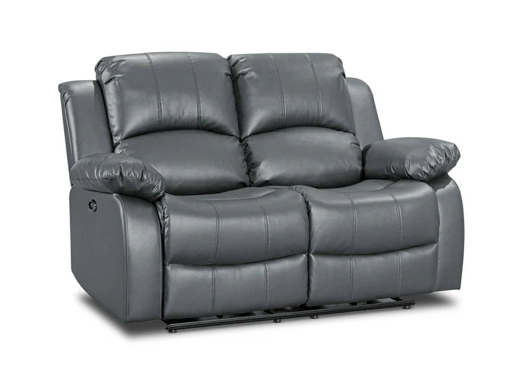 Faux Leather Grey 2 Seater Electric Recliner Sofa SETTEE