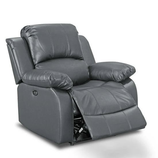 Faux Leather Grey Electric Recliner Chair SETTEE