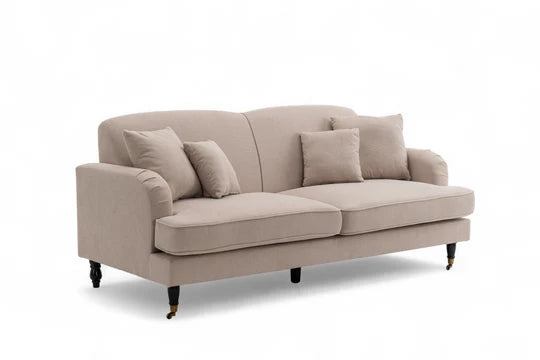 Fabric Beige 3 Seater Sofa STILE
