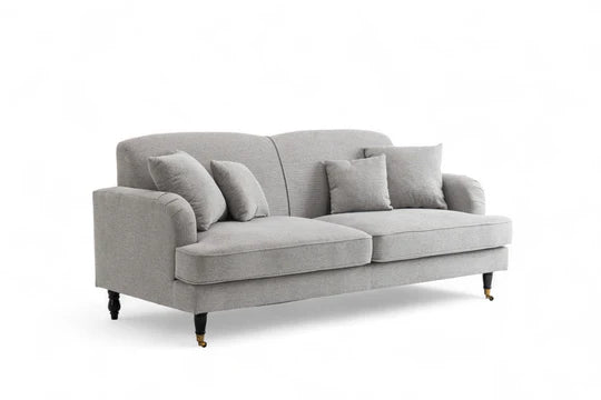 Fabric Light Grey 3 Seater Sofa STILE