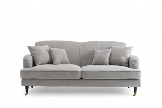 Fabric Light Grey 3 Seater Sofa STILE