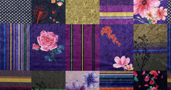 Multicoloured Fabric Patchwork 1 Seater Scroll Arm Chesterfield Sofa AMALFI